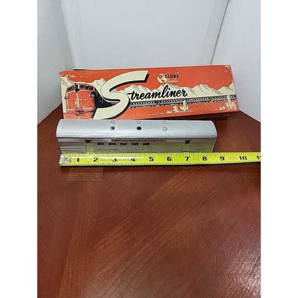 Vintage Globe Ho Santa Fe 3406 Streamliner REA US Mail Railway Post Office Car - Picture 9 of 11